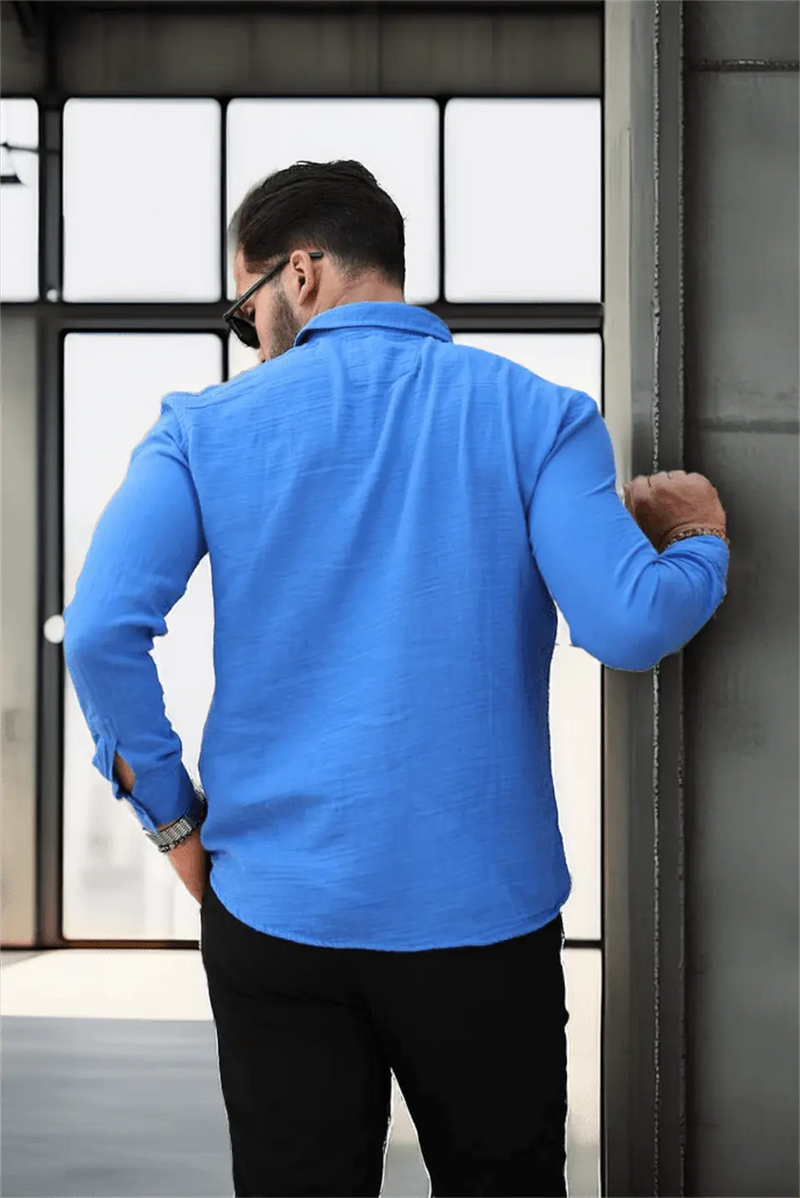 <tc>قميص رجالي كاجوال باكمام قصيرة وياقة - من القطن</tc>