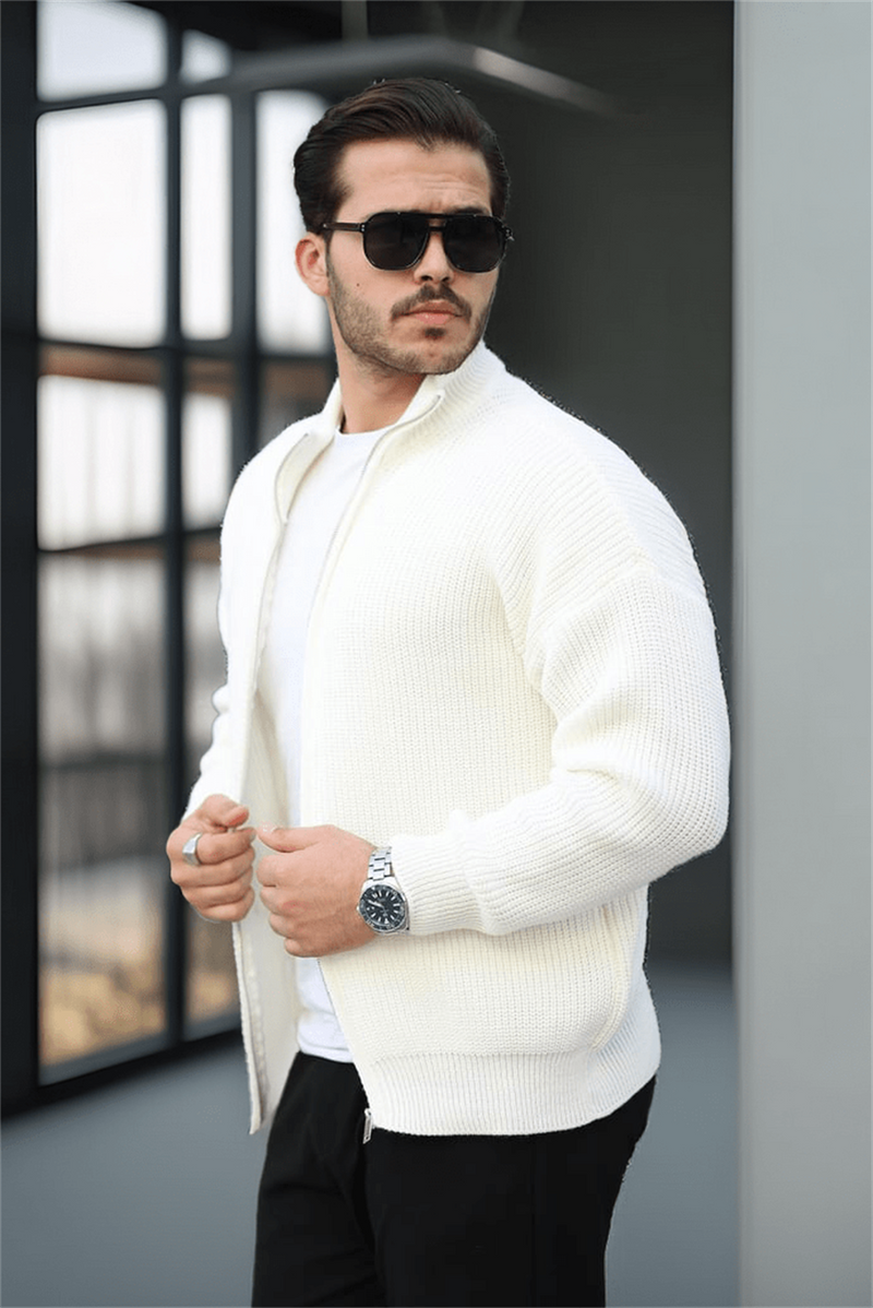 Gilet homme oversize zippé en maille Selanik