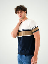 T-shirt pour homme coloré avec des rayures horizontales - TSH24SKRS20956TM1