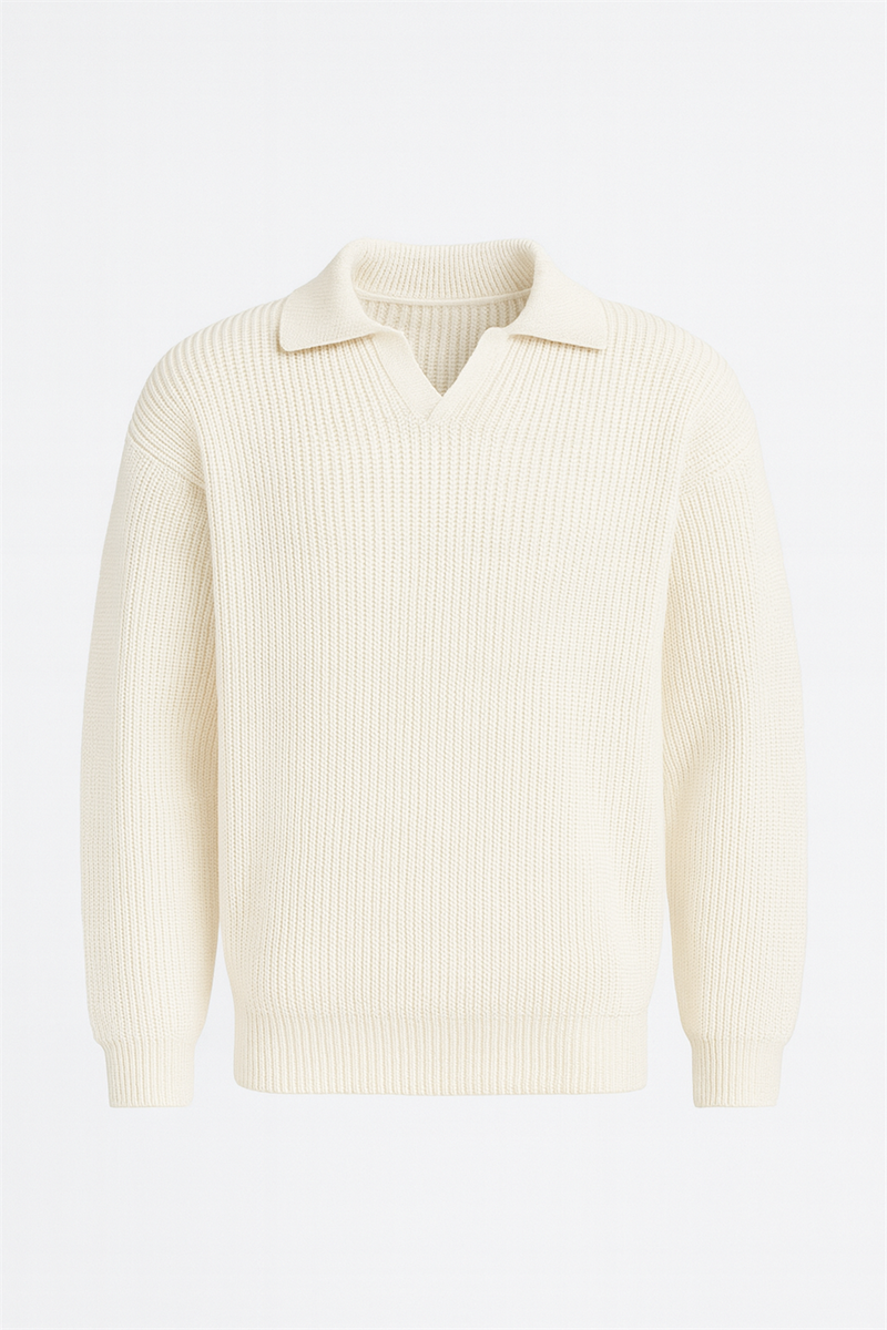 Pull Homme Joris Polo en Maille Selanik Oversize