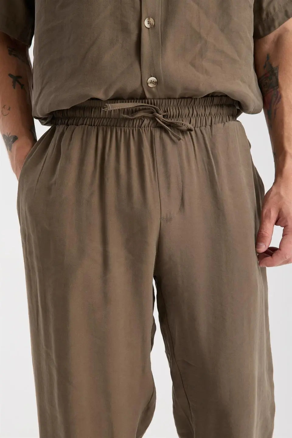 modal kumaş rahat kalip düz paça jogger erkek pantolon - Justyol