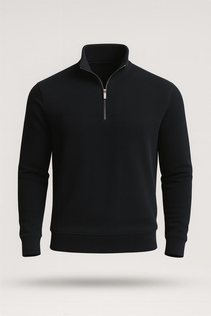 Sweat Homme Lars Col Zippé en Maille Selanik