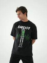 <tc>T-shirt pour hommes en noir avec motif décoratif - TSH24SPRO20191TM1</tc>