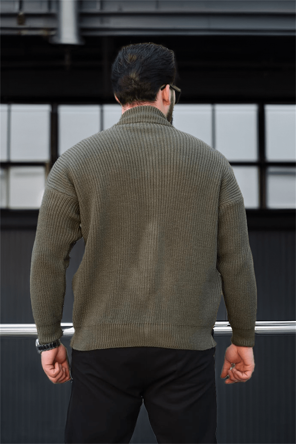 Gilet homme oversize zippé en maille Selanik