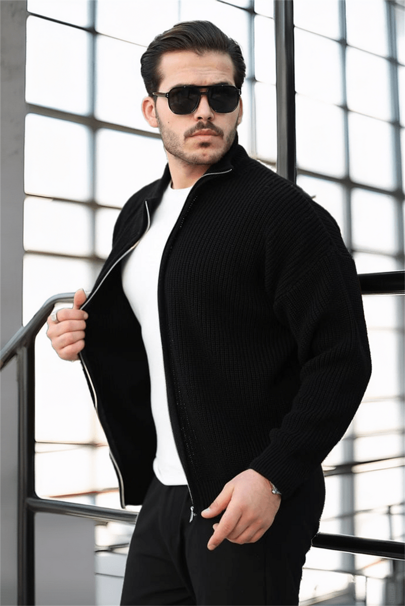 Gilet homme oversize zippé en maille Selanik