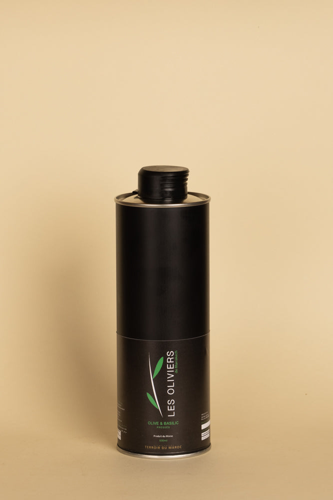 HUILE EXTRA VIERGE CANNETTE 500ML BASILIC Osouly