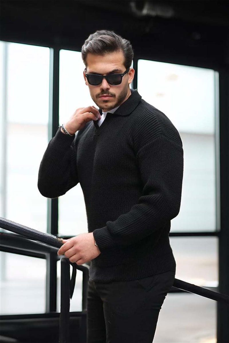 Pull Homme Joris Polo en Maille Selanik Oversize