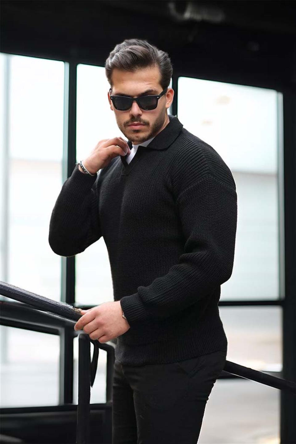 Pull Homme Joris Polo en Maille Selanik Oversize