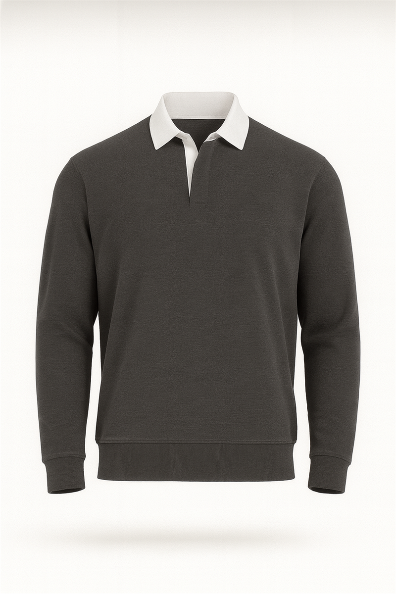 Sweat Homme Luis Col Polo en Maille Selanik