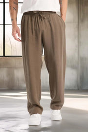 modal kumaş rahat kalip düz paça jogger erkek pantolon - Justyol