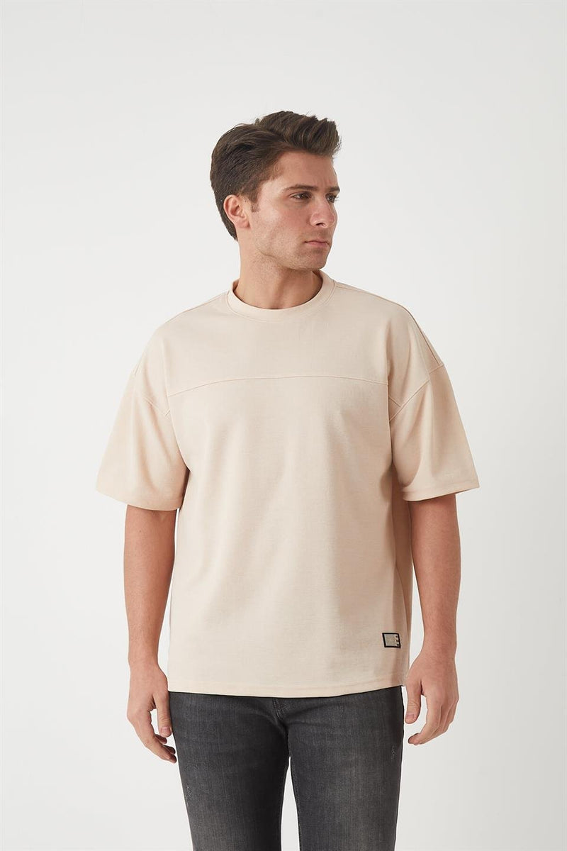 T-Shirt Homme Oversize à Empiècements Modernes
