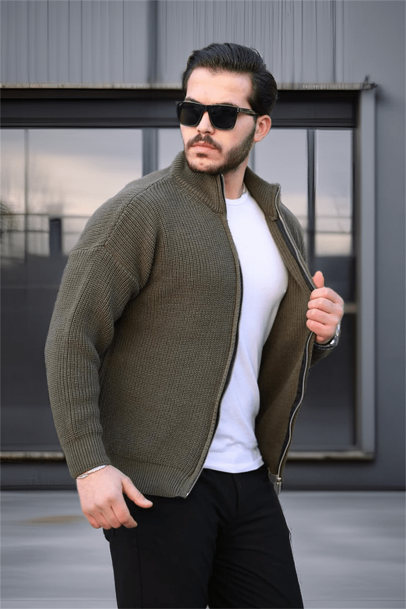 Gilet homme oversize zippé en maille Selanik