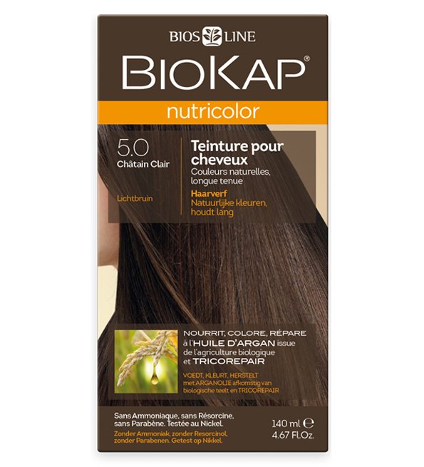صبغة شعر Biokap Nutricolor 5.0 بني فاتح طبيعي