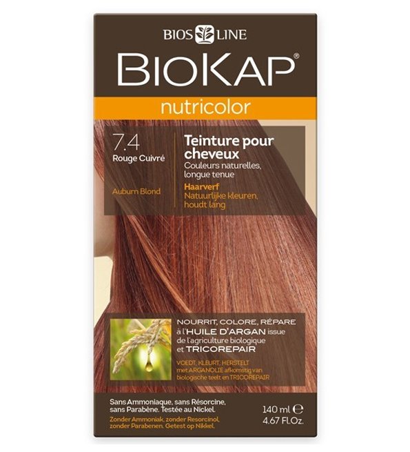 صبغة شعر Biokap Nutricolor 7.4 أشقر نحاسي