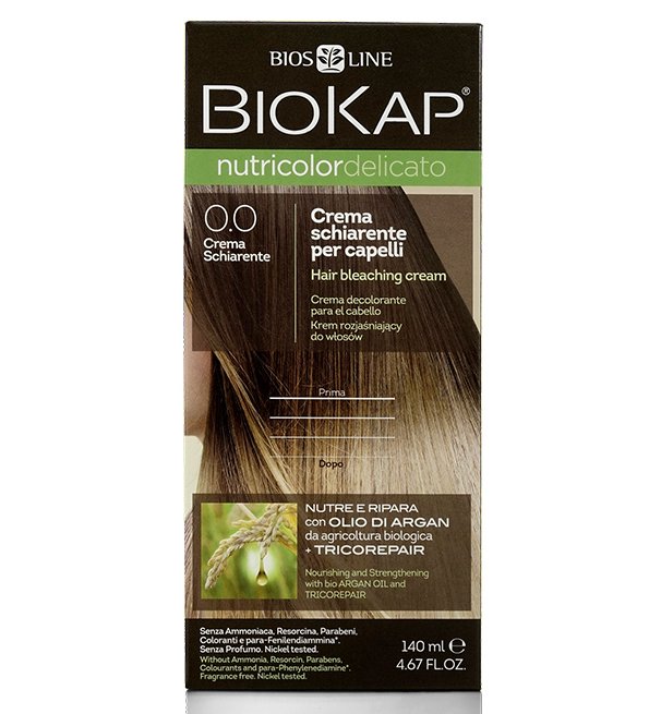 كريم تفتيح الشعر Biokap Nutricolor Delicato 0.0 – تفتيح لطيف ولمعان طبيعي