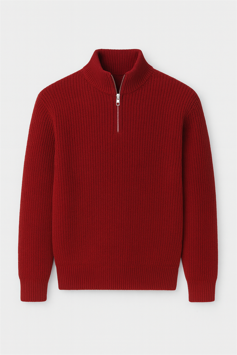 Pull Homme Nolan Maille Selanik Demi-Zip Oversize