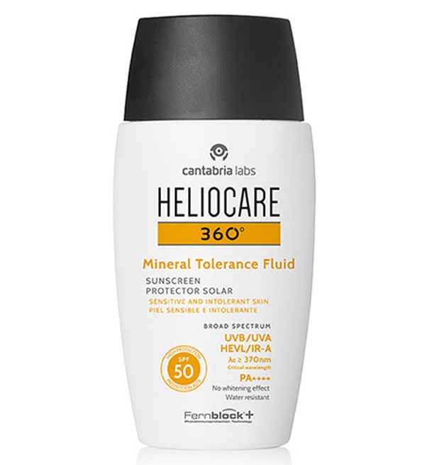 هيليوكير 360° مينيرال توليرانس فلويد SPF50 واقي شمس معدني للبشرة الحساسة – 50 مل