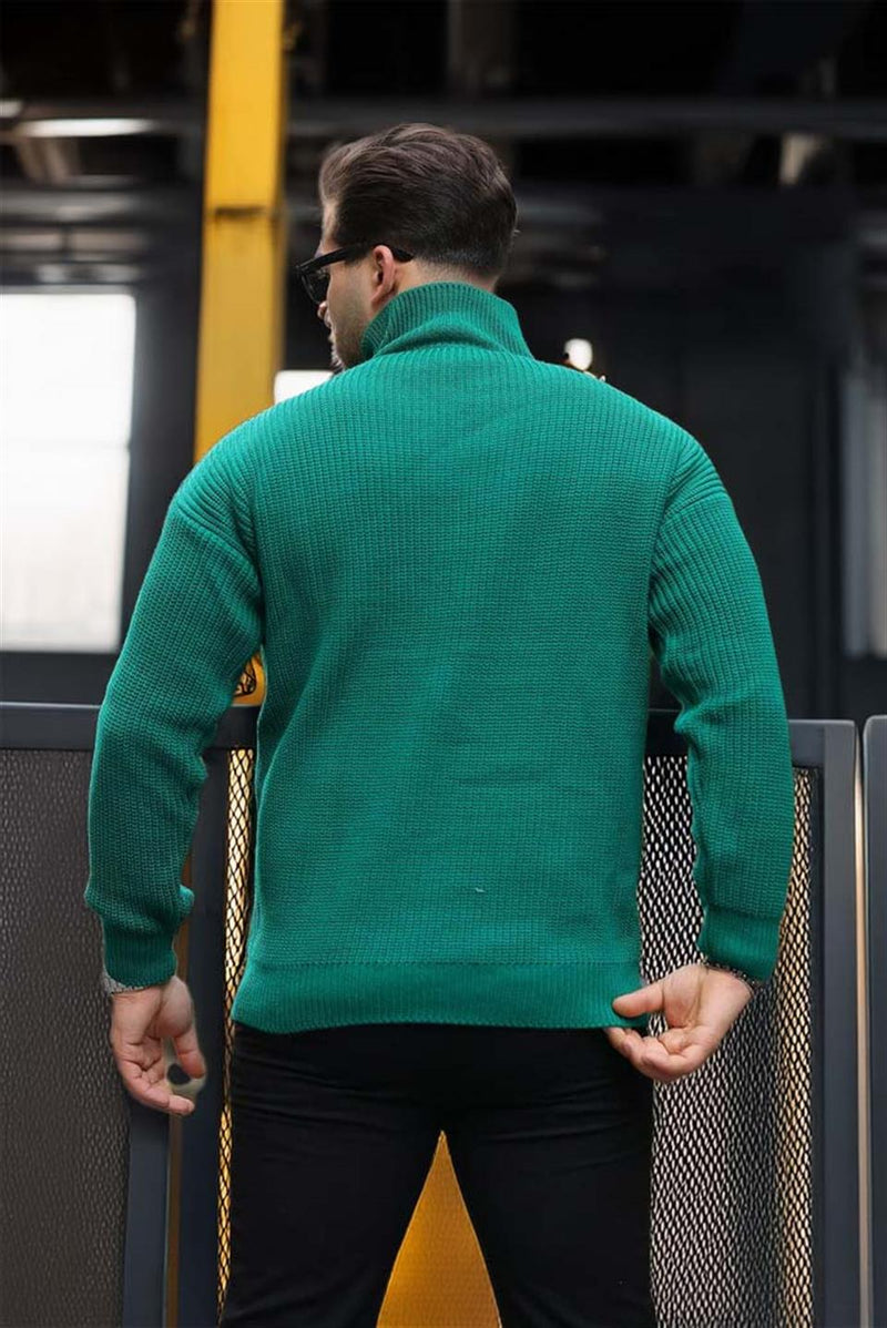 Pull Homme Nolan Maille Selanik Demi-Zip Oversize