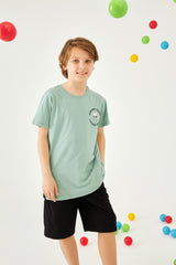 <tc>T-shirt pour garçon avec imprimé "86", col rond</tc>