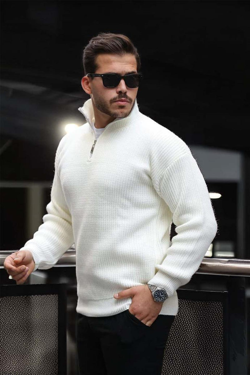 Pull Homme Nolan Maille Selanik Demi-Zip Oversize
