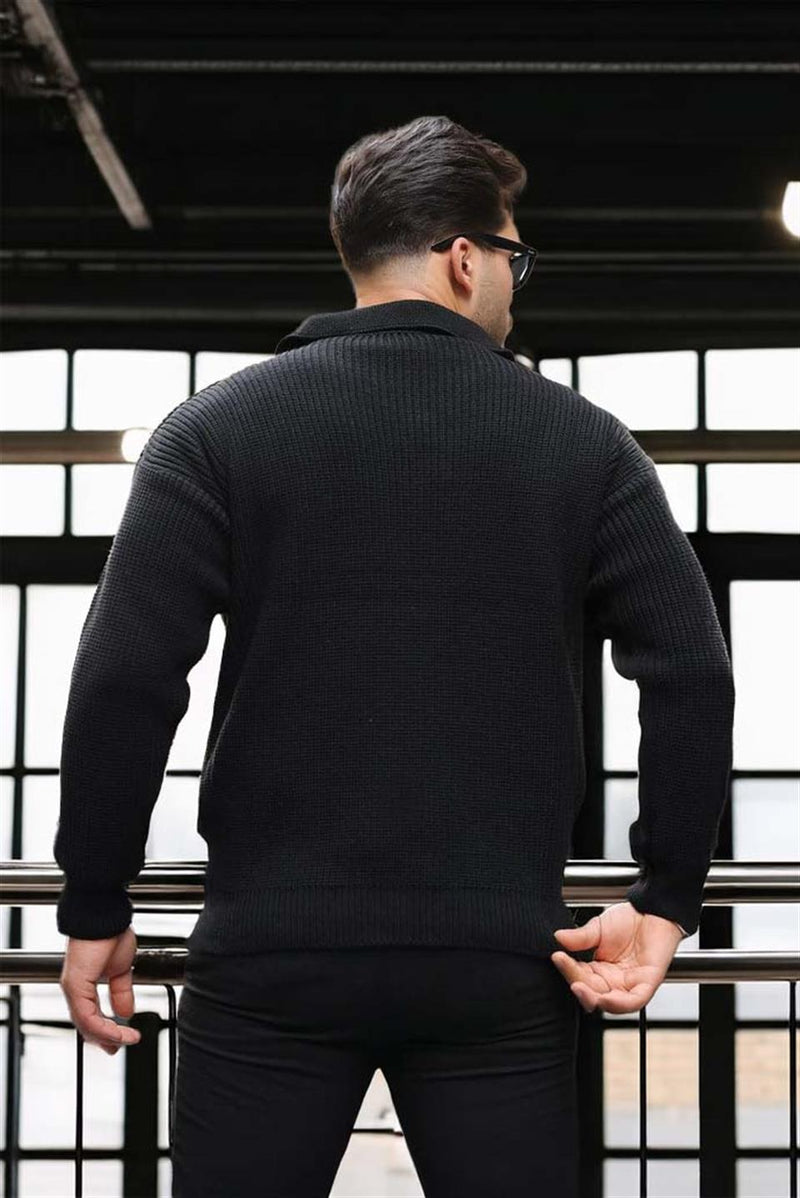 Pull Homme Joris Polo en Maille Selanik Oversize