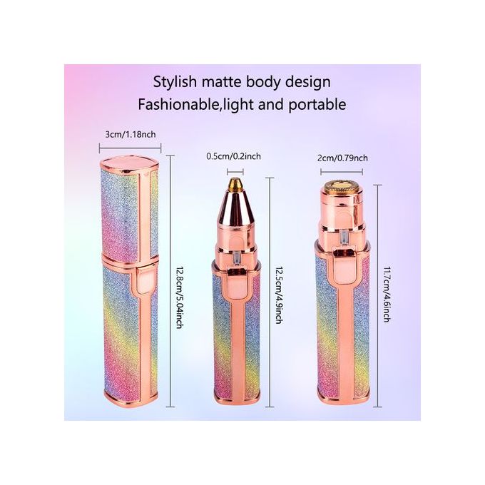 Épilateur Visage et Rasoir Électrique Femme 2 en 1 Rechargeable USB
