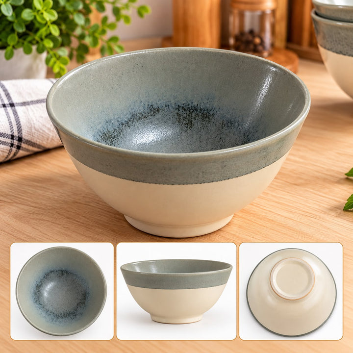 6 BOL A SOUPE MESA 13CM COULEUR VERT