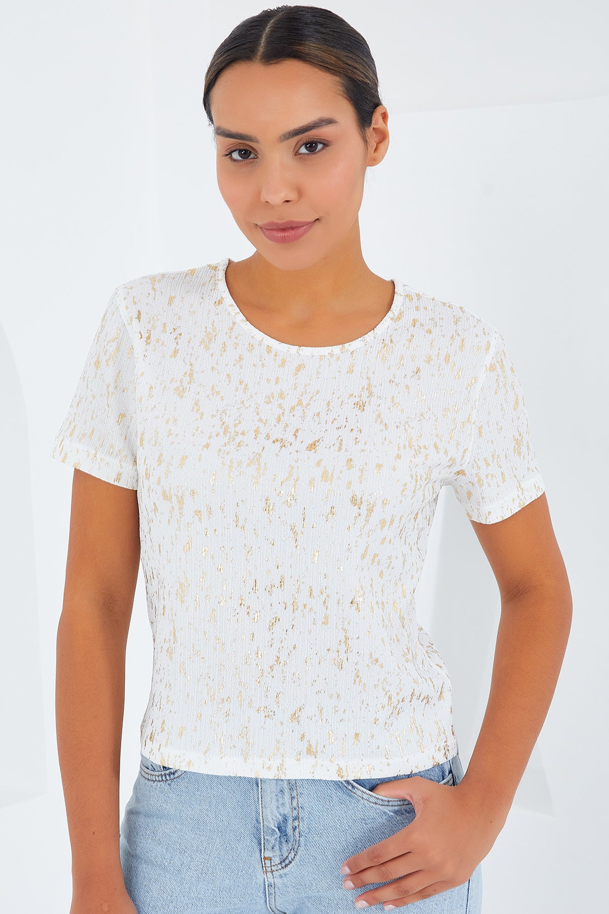 <tc>T-shirt basique à manches longues pour femme 909.</tc>