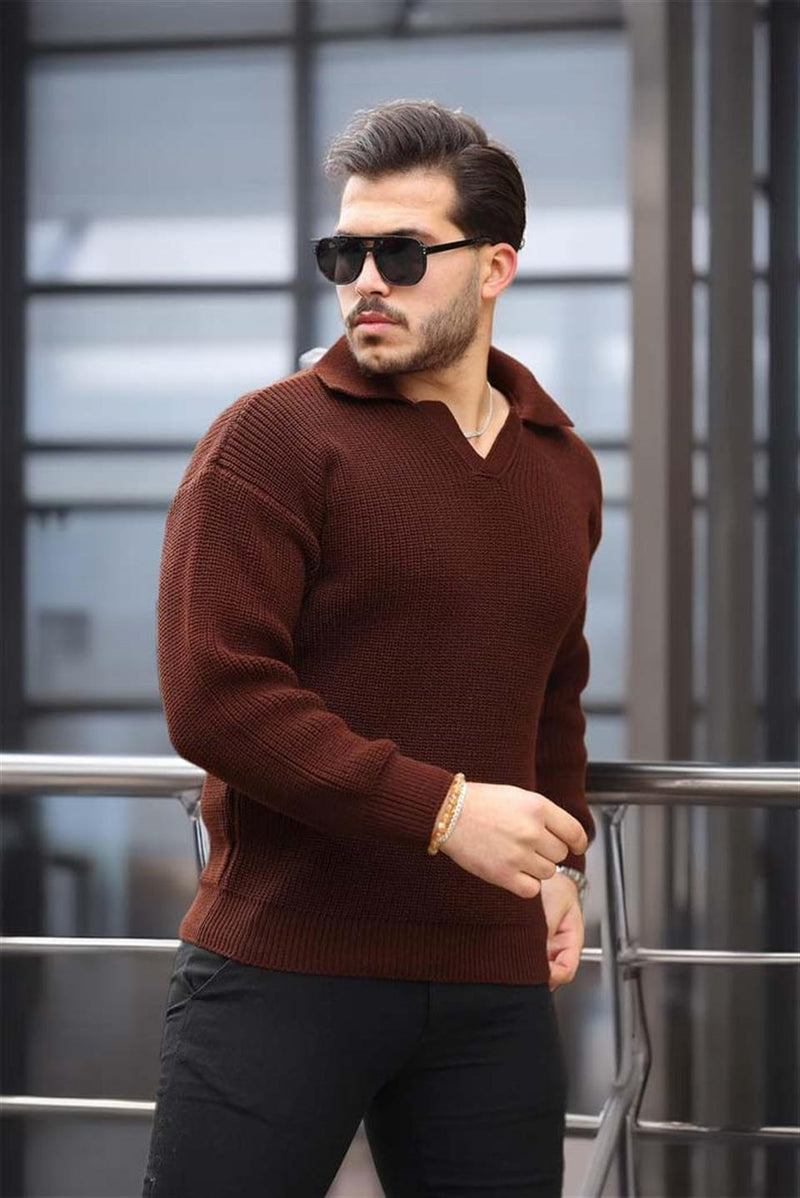 Pull Homme Joris Polo en Maille Selanik Oversize