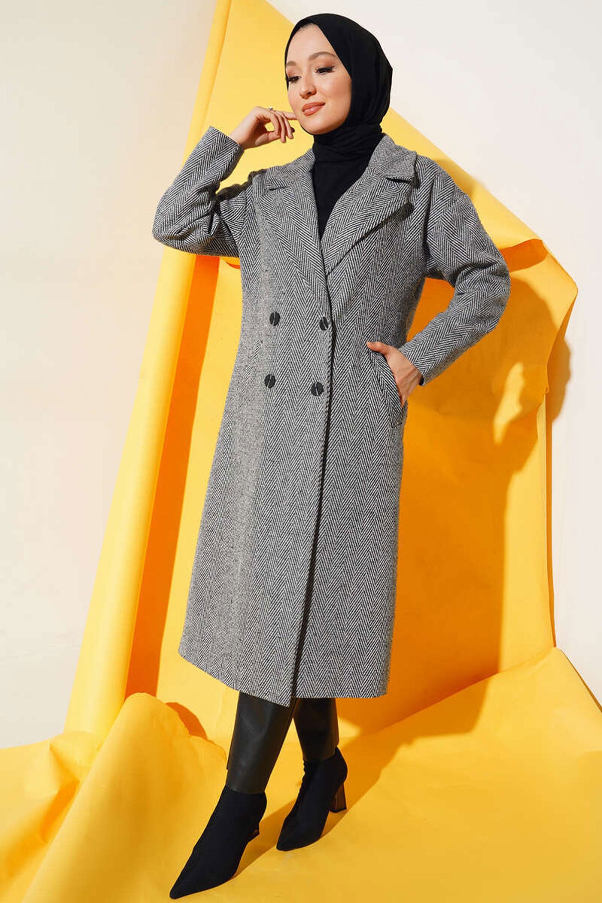 oversize coupe large en laine long manteau en cachemire 9113