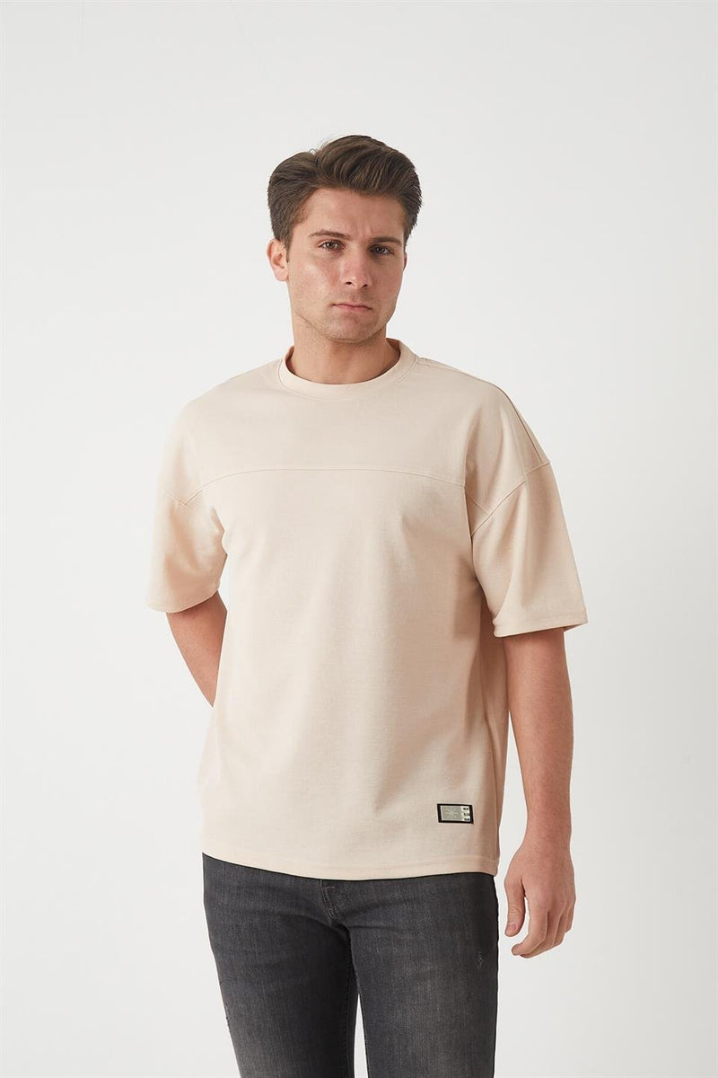 T-Shirt Homme Oversize à Empiècements Modernes