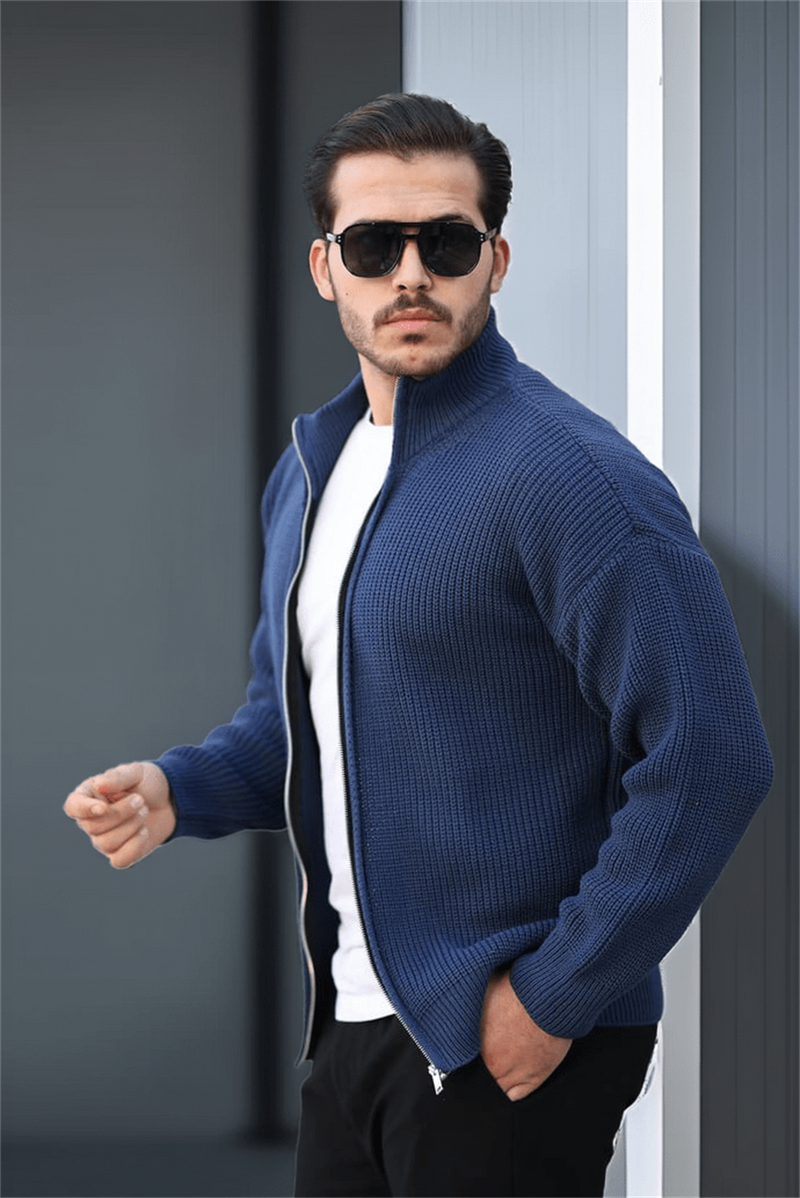 Gilet homme oversize zippé en maille Selanik