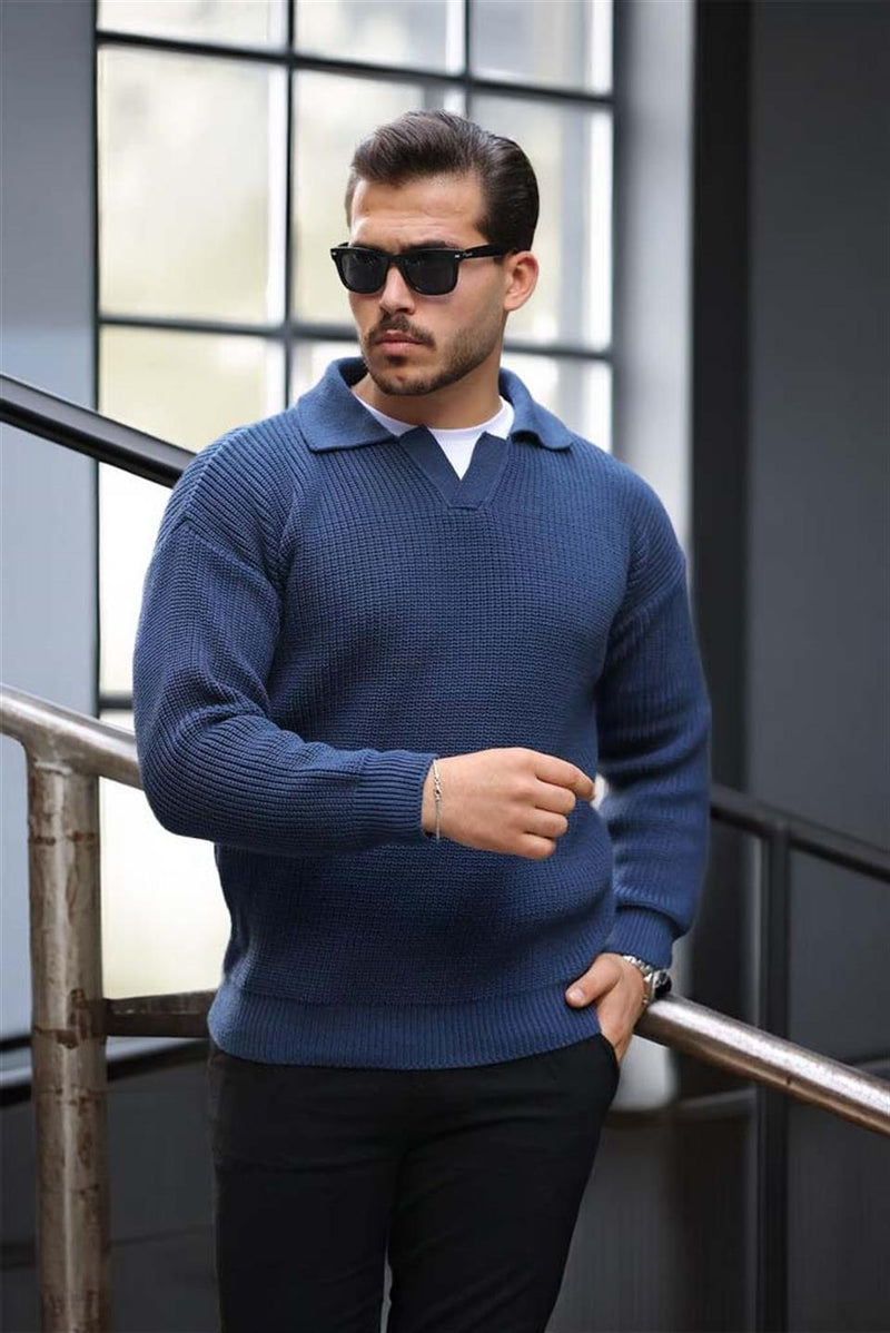 Pull Homme Joris Polo en Maille Selanik Oversize
