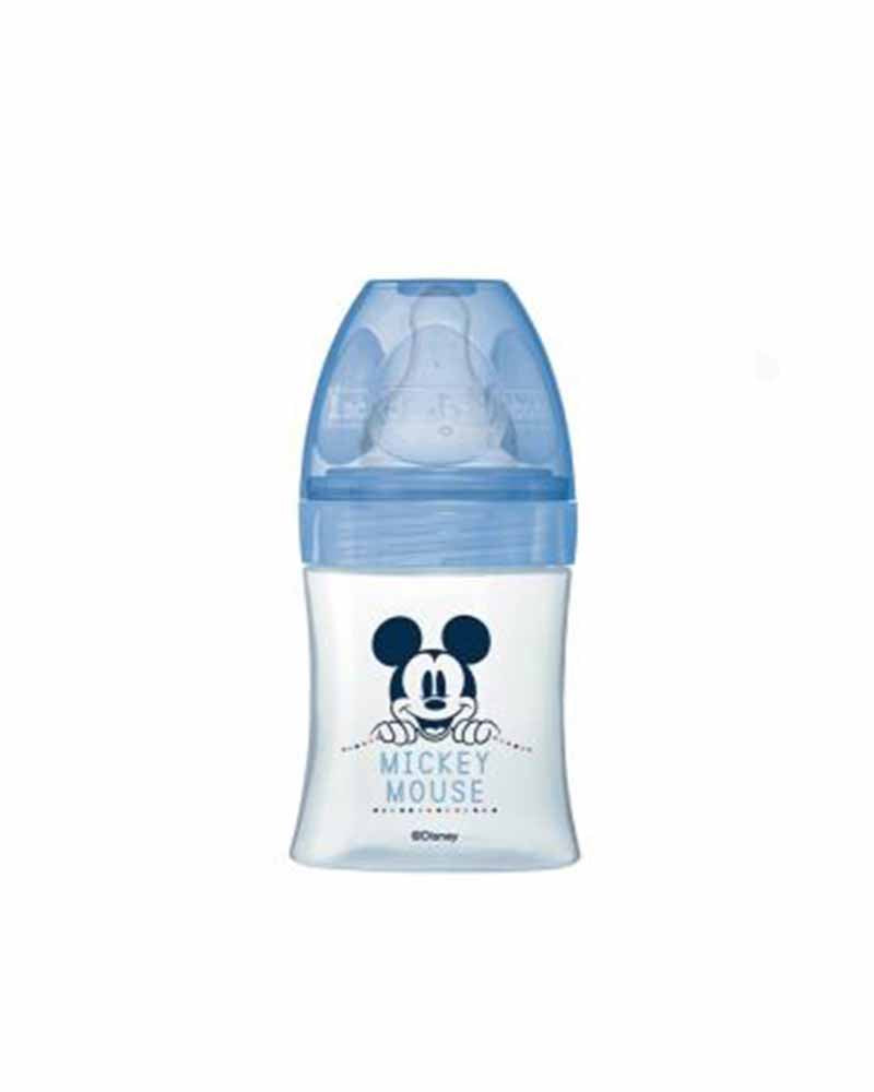 DODIE BIB INI+ 150 ML MICKEY BLEU 0-6 MOIS TETINE RONDE 3 VITESSES DEBIT 1 7620