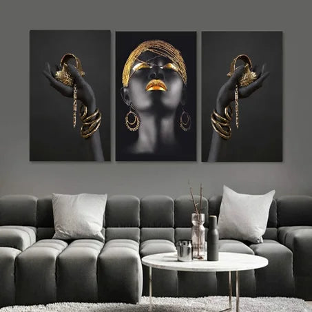 tableau decoratif vet en toile   cadre bois massif   130/70 cm   5 morceau
