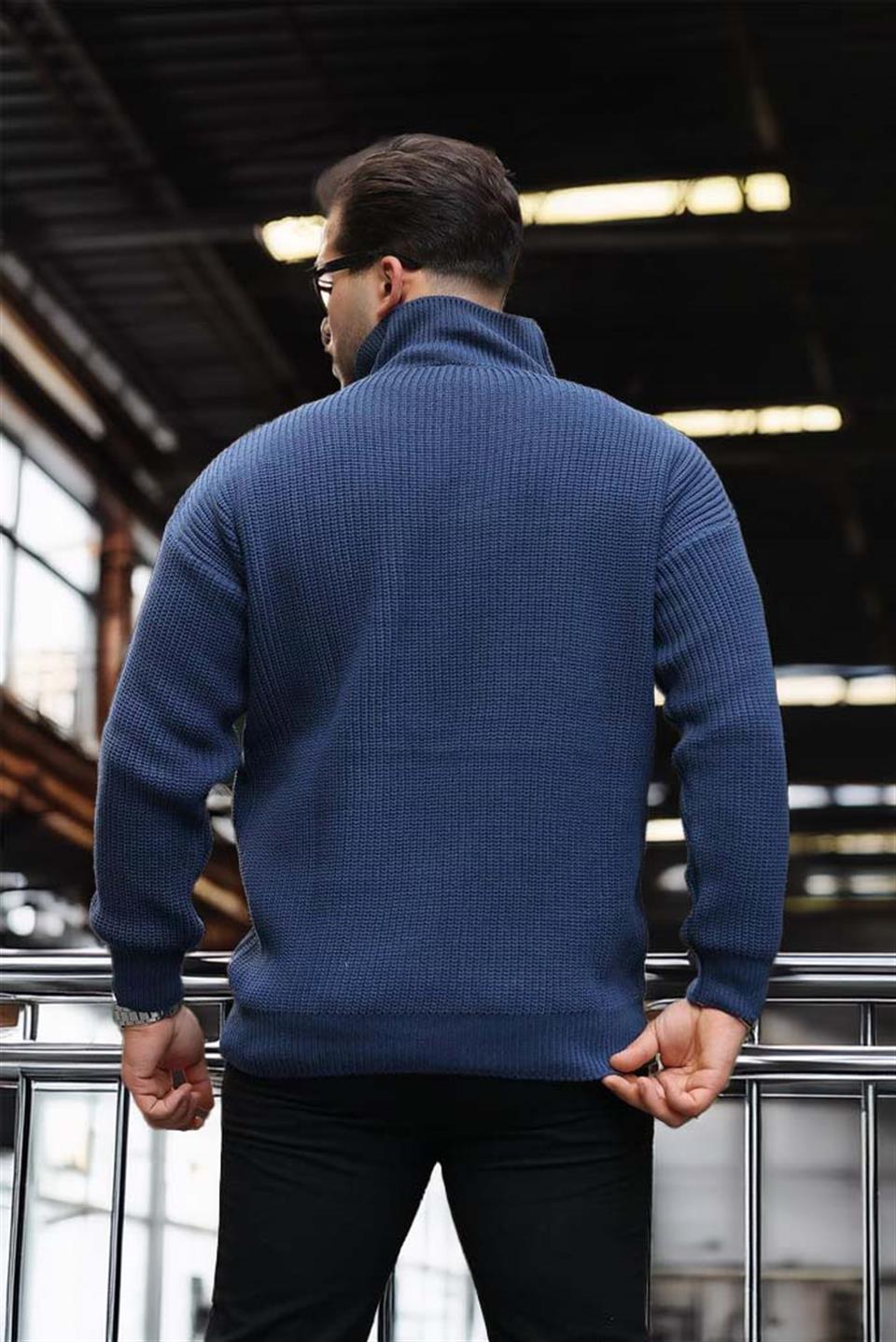 Pull Homme Nolan Maille Selanik Demi-Zip Oversize