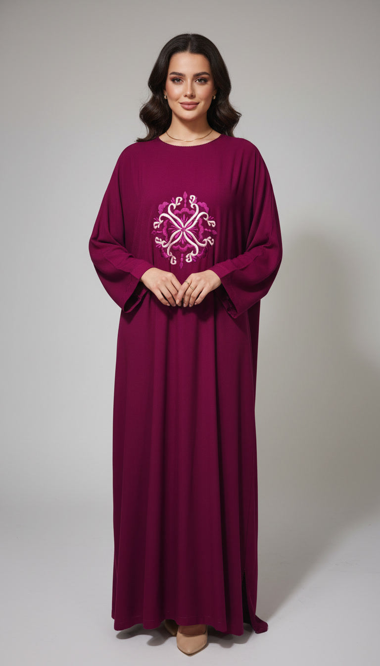 Caftan brodé signature en khayt – Élégance qui marque