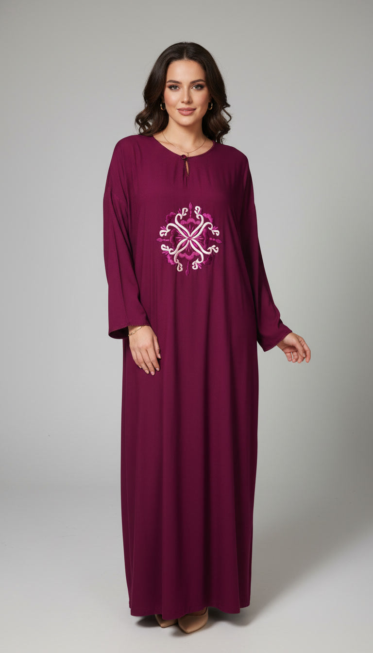 Caftan brodé signature en khayt – Élégance qui marque