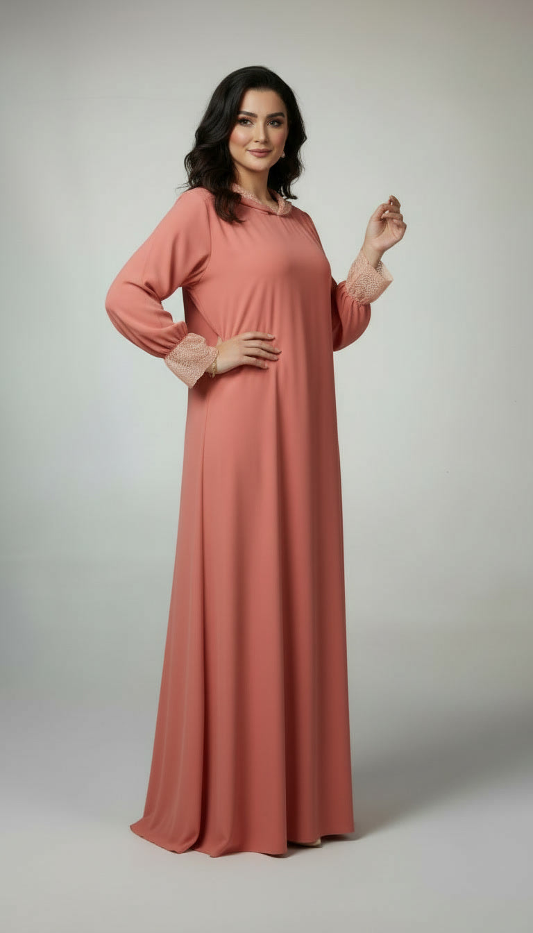 Abaya vert MINT – Fraîcheur raffinée