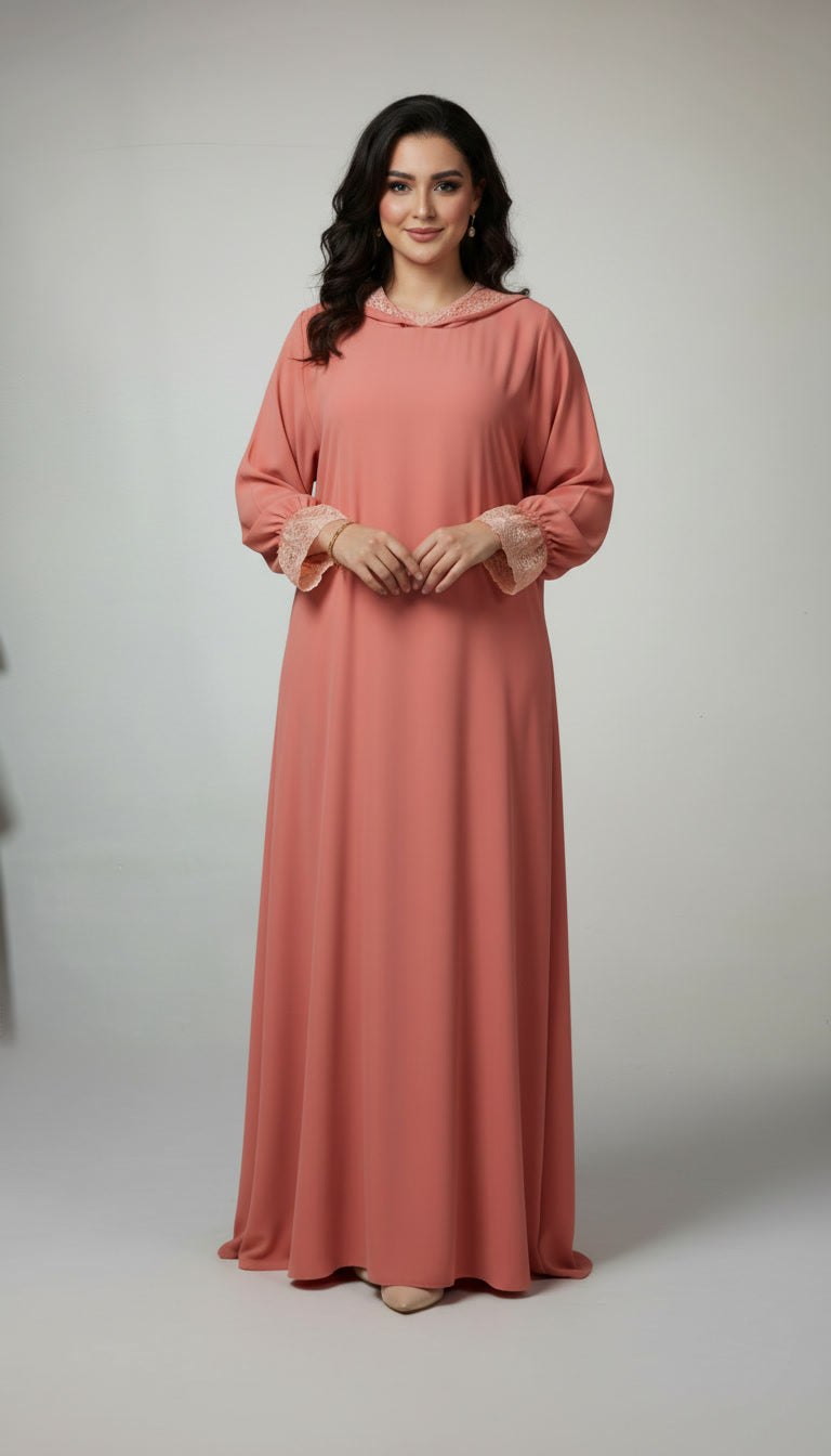 Abaya vert MINT – Fraîcheur raffinée