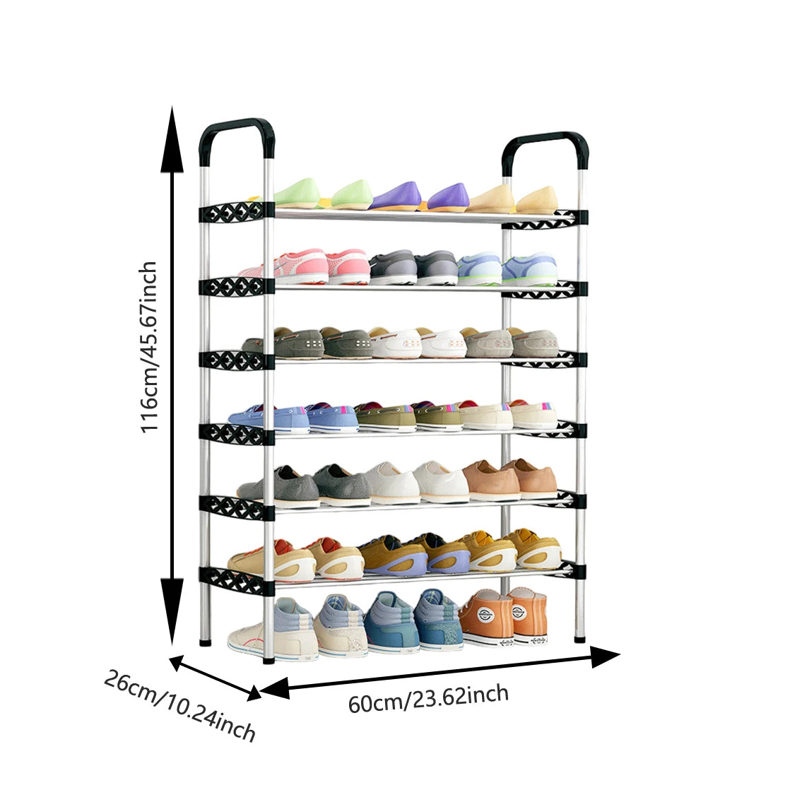 Étagère de Rangement Multi-Niveaux pour Chaussures et Accessoires