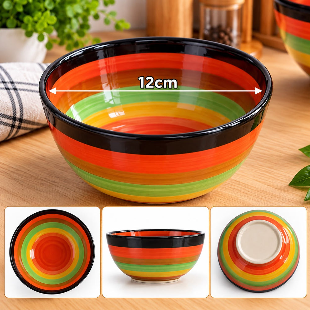 6 BOL A SOUPE COULEUR 12CM