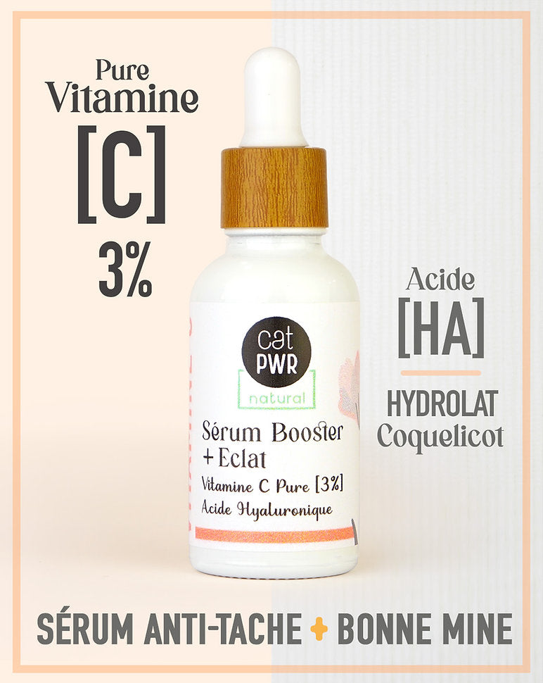 BOOSTER D'ECLAT Sérum de Jour à la VITAMINE C pure [3%] + HA | UrbanK URBANK