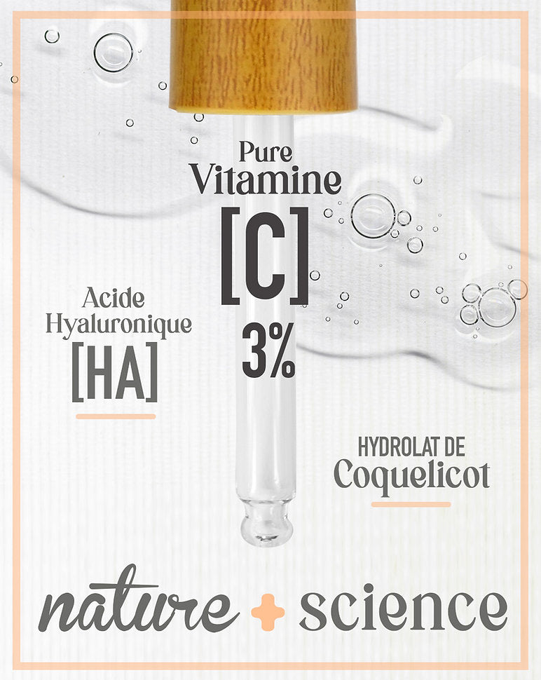 BOOSTER D'ECLAT Sérum de Jour à la VITAMINE C pure [3%] + HA | UrbanK URBANK