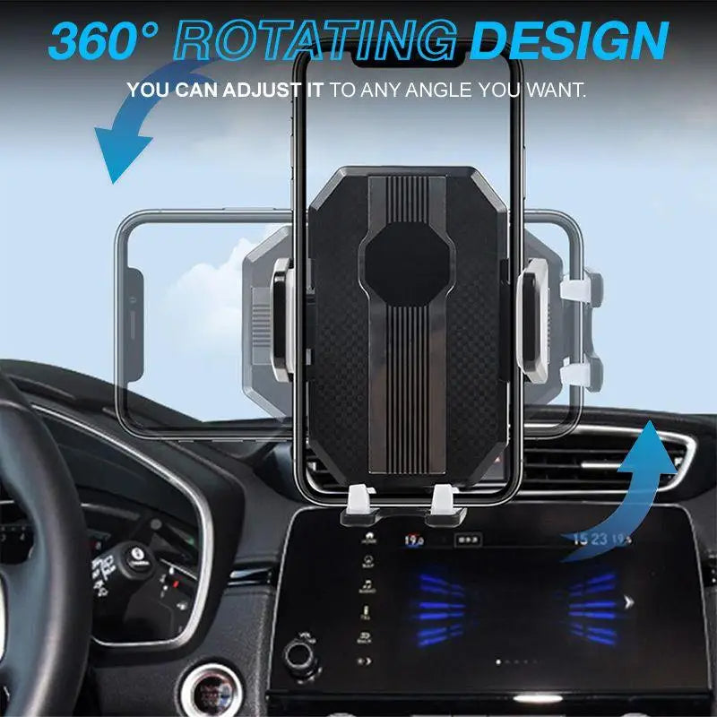 Support Téléphone Voiture à Ventouse 360° – Fixation Tableau de Bord et Pare-Brise