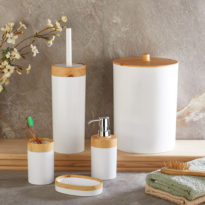Set de Salle de Bain 5 Pièces BARONESS Limpia Effet Bois