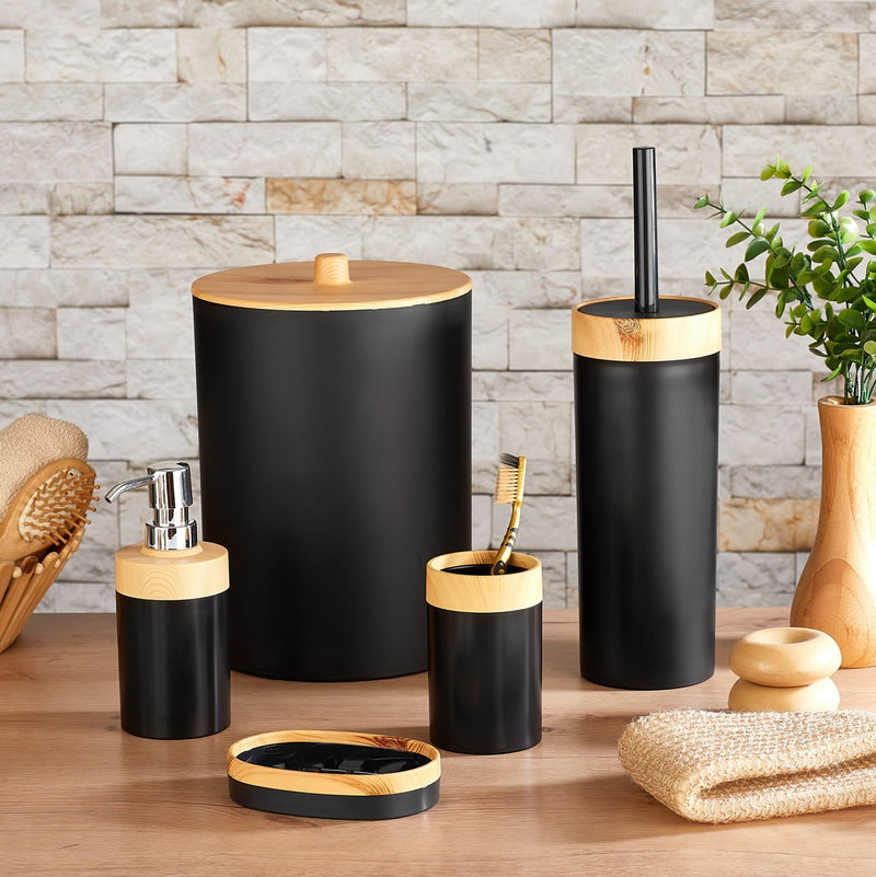 Set de Salle de Bain 5 Pièces BARONESS Limpia Effet Bois