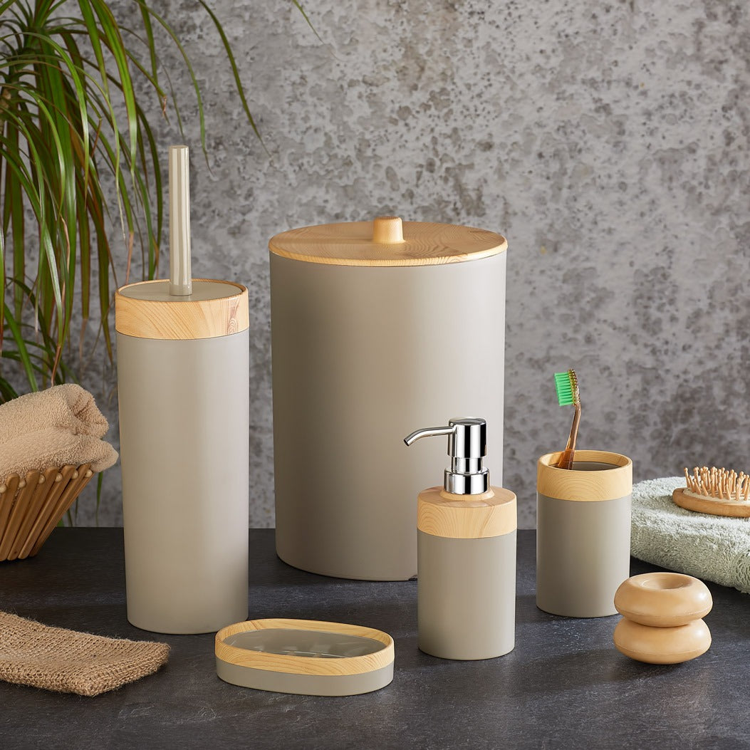 Set de Salle de Bain 5 Pièces BARONESS Limpia Effet Bois