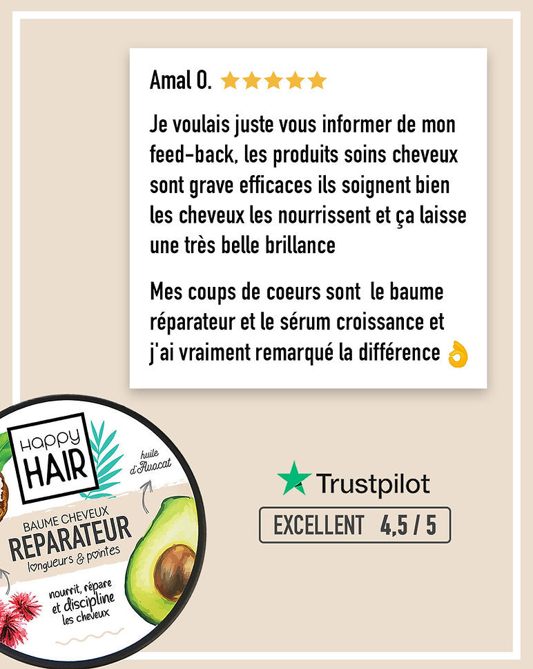 Baume RÉPARATEUR pour Cheveux Secs, Abîmés et Cassants  | UrbanK URBANK