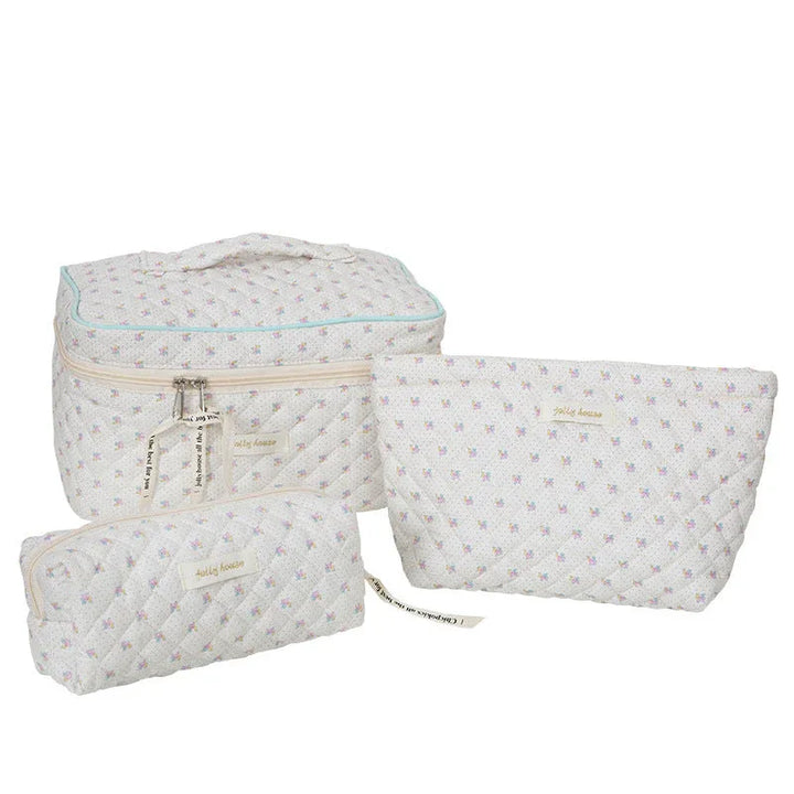 Sac de Rangement Brodé Femme – Sac Cosmétiques Grand Volume, Sac de Voyage Portable, Étui à Crayons Élégant